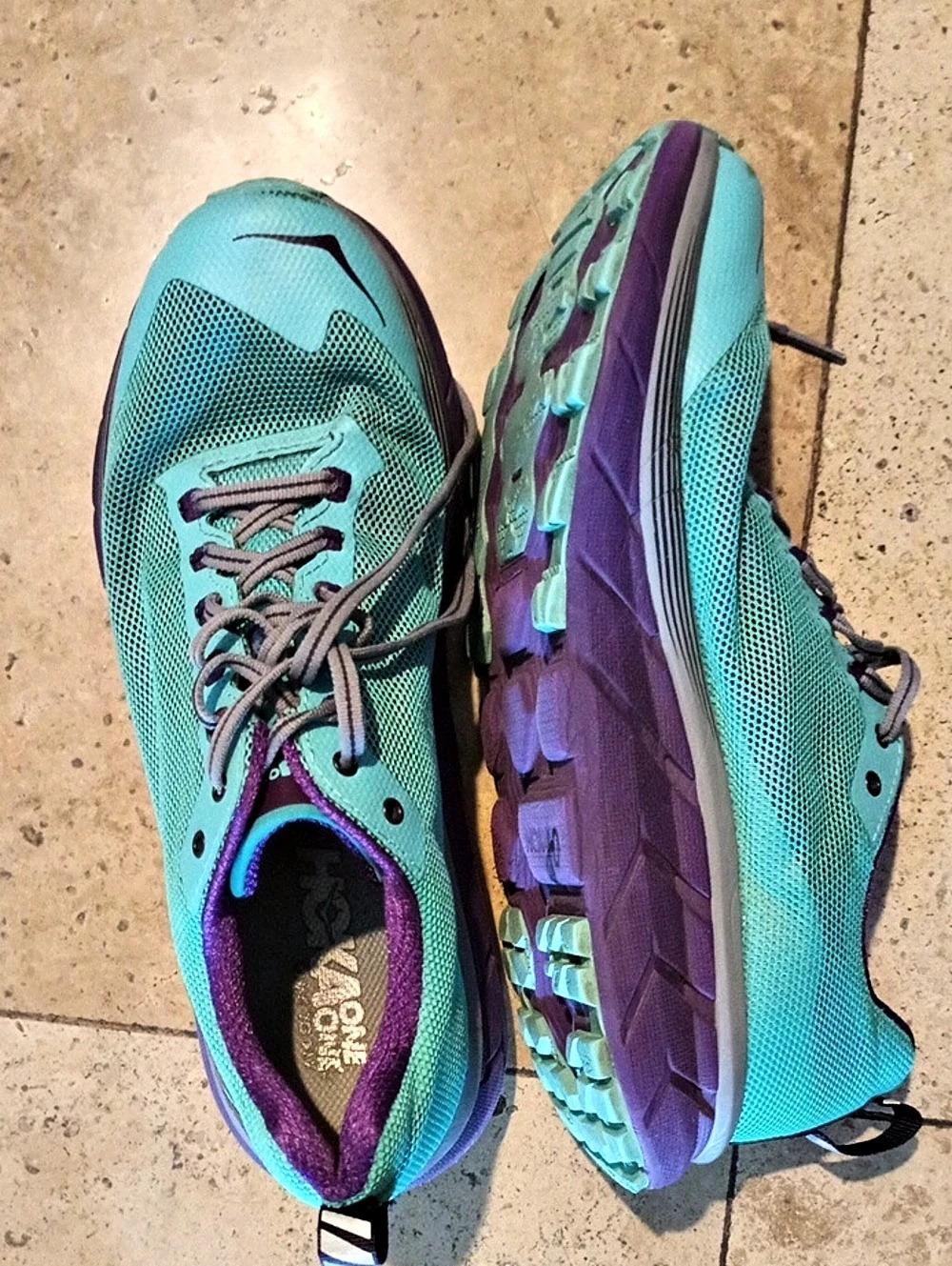 HOKA Women's Athletic Shoes in Blue & Purple
